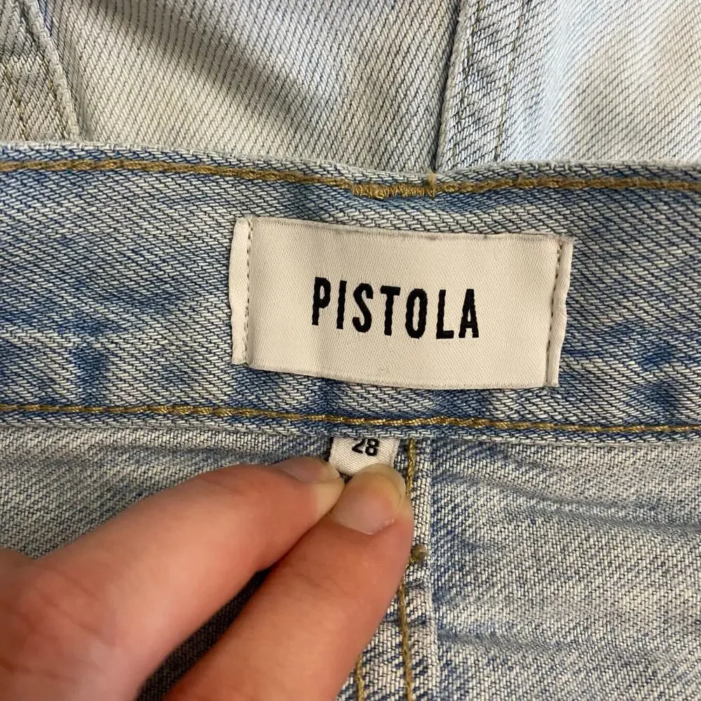Pistola Women’s Kylee Denim High Rise Relaxed Cuffed Jean Shorts Size 28 - Picture 2 of 9